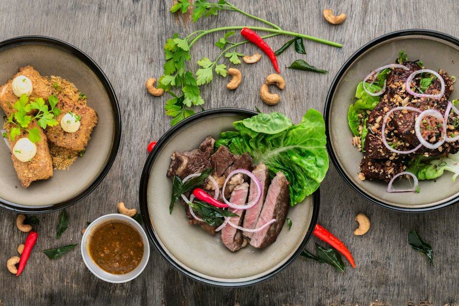 Several dishes shared across a table